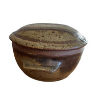 Small Lodewick Vintage Studio Pottery Ikebana Ceramic Pot with Lid baking Dish