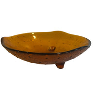 1970s Spanish Amber Glass Dish