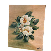 Unframed European Floral Magnolia Painting