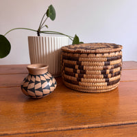 Native Basket and Clay Pot Ceramic Vase Sold Separately