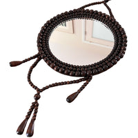 Wood Beaded Wall Mirror