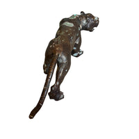 Antique Brass Tiger Statue Sculpture