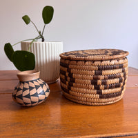 Native Basket and Clay Pot Ceramic Vase Sold Separately