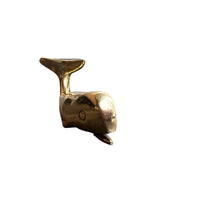 Small Vintage Brass Whale