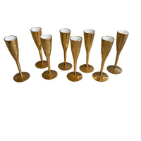 Set of 8 German AS Brass MCM desert Stem Glasses