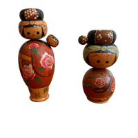 Antique Hand-Painted Japanese Kokeshi Doll Authentic, Traditional Japanese Art Collectible (Sold Separately)