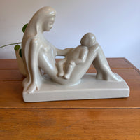 Haeger Ceramic Mom Mother Baby Sculpture Statue Midcentury Vintage