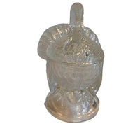 LE Smith Turkey Candy Dish Clear Glass