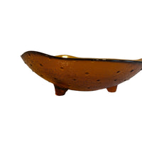 1970s Spanish Amber Glass Dish