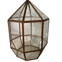 Glass and Brass Geometric Terrarium