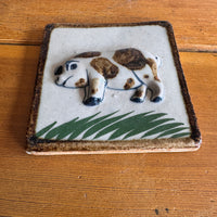 Tonala Ceramic Tile Folklore Pig Wall Art