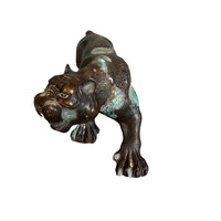 Antique Brass Tiger Statue Sculpture