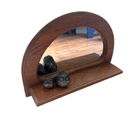 Ozark Oak Wall Mirror with Shelf