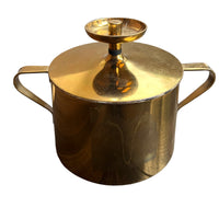 Brass Tommi Parzinger for Dorlyn Silversmith Lidded Holder Hollywood Regency