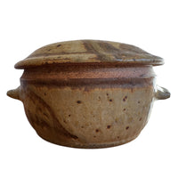 Small Lodewick Vintage Studio Pottery Ikebana Ceramic Pot with Lid baking Dish