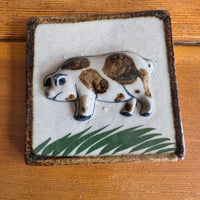 Tonala Ceramic Tile Folklore Pig Wall Art