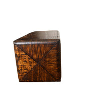 Antique Oak Puzzle Box Sewing