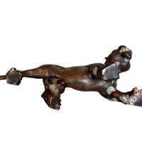 Antique Brass Tiger Statue Sculpture