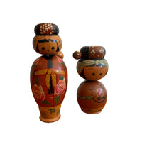 Antique Hand-Painted Japanese Kokeshi Doll Authentic, Traditional Japanese Art Collectible (Sold Separately)