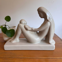 Haeger Ceramic Mom Mother Baby Sculpture Statue Midcentury Vintage