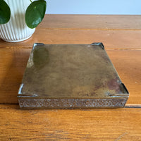 Brass Box vintage etched with Human Figures