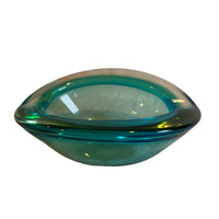 Murano Style Crystal Glass Ashtray Dish
