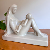 Haeger Ceramic Mom Mother Baby Sculpture Statue Midcentury Vintage