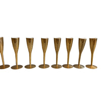 Set of 8 German AS Brass MCM desert Stem Glasses