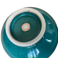 Studio Pottery Ceramic Storage Jar Box Canister with Lid in Blue and Green