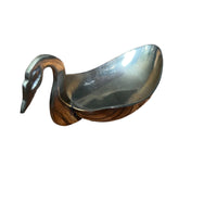 Vintage Brass Swan Dish Jewelry Holder