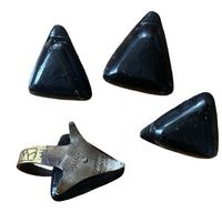 Midcentury Triangular Enameled Metal Ashtray Set of 4