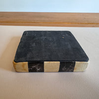 Stone Black and White Stripe Ashtray