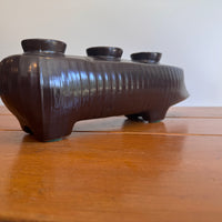 Rare Redwing Ceramic Pig Candle Holder