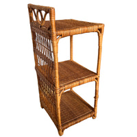 Wicker Woven Bookshelf Organizer Storage Spice Rack Bathroom storage