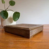 Brass Box vintage etched with Human Figures