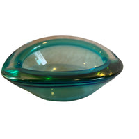 Murano Style Crystal Glass Ashtray Dish