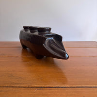 Rare Redwing Ceramic Pig Candle Holder