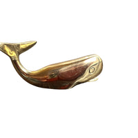 Small Vintage Brass Whale