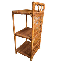 Wicker Woven Bookshelf Organizer Storage Spice Rack Bathroom storage