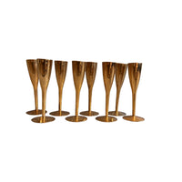 Set of 8 German AS Brass MCM desert Stem Glasses