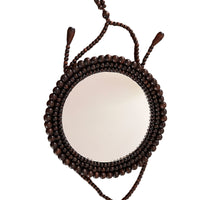 Wood Beaded Wall Mirror