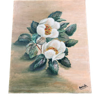 Unframed European Floral Magnolia Painting