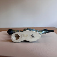 Howard Pierce Blue Ceramic Roadrunner Sculpture