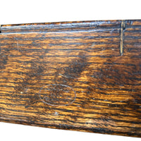 Antique Oak Puzzle Box Sewing