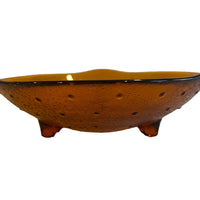 1970s Spanish Amber Glass Dish