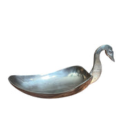 Vintage Brass Swan Dish Jewelry Holder