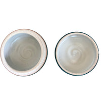 Studio Pottery Ceramic Storage Jar Box Canister with Lid in Blue and Green