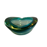 Murano Style Crystal Glass Ashtray Dish
