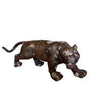 Antique Brass Tiger Statue Sculpture