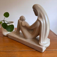 Haeger Ceramic Mom Mother Baby Sculpture Statue Midcentury Vintage